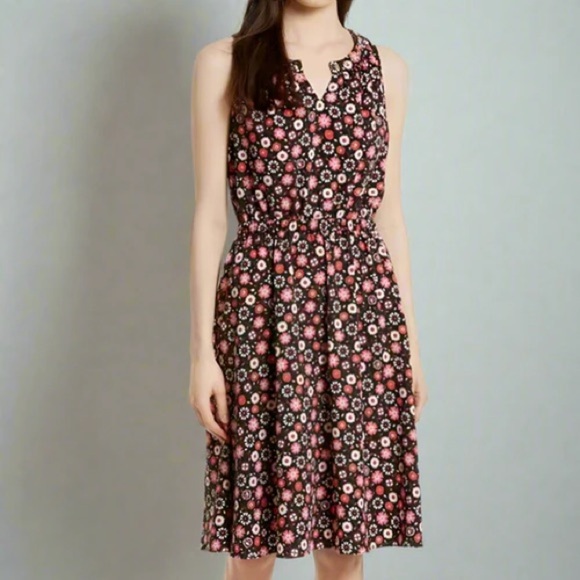 Kate Spade Midi Casa Flora Dress Floral Size Medium - Picture 4 of 14